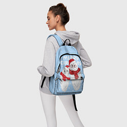Рюкзак С Рождеством! Совы, цвет: 3D-принт — фото 2