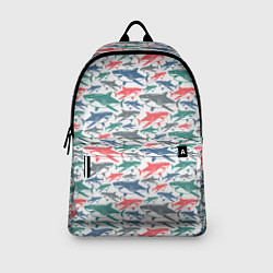 Рюкзак Разноцветные Акулы, цвет: 3D-принт — фото 2