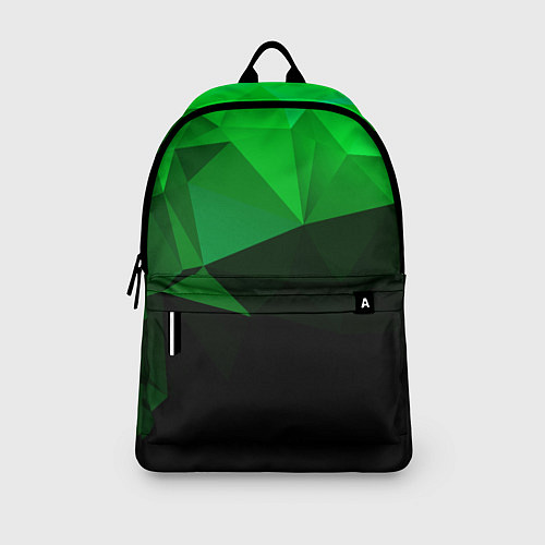 Рюкзак Изумрудный Зеленый Геометрия / 3D-принт – фото 3