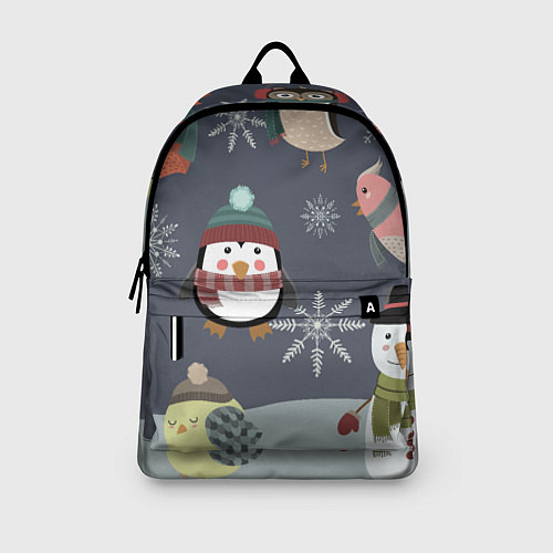 Рюкзак НОВОГОДНИЙ ПАТТЕРН ЖИВОТНЫЕ / 3D-принт – фото 3
