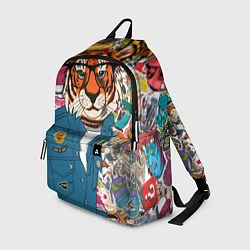 Рюкзак Стикербомбинг с тигром, цвет: 3D-принт