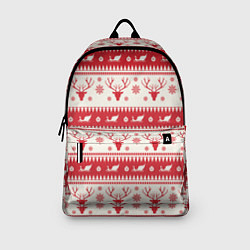 Рюкзак Новогодний орнамент с Оленями, цвет: 3D-принт — фото 2