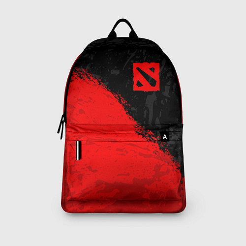 Рюкзак DOTA 2 RED LOGO, БРЫЗГИ КРАСОК / 3D-принт – фото 3