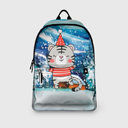 Рюкзак Тигренок в заснеженную погоду, цвет: 3D-принт — фото 2