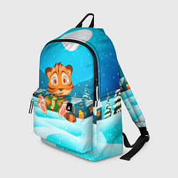 Рюкзак Новогодние подарки Тигр 2022, цвет: 3D-принт