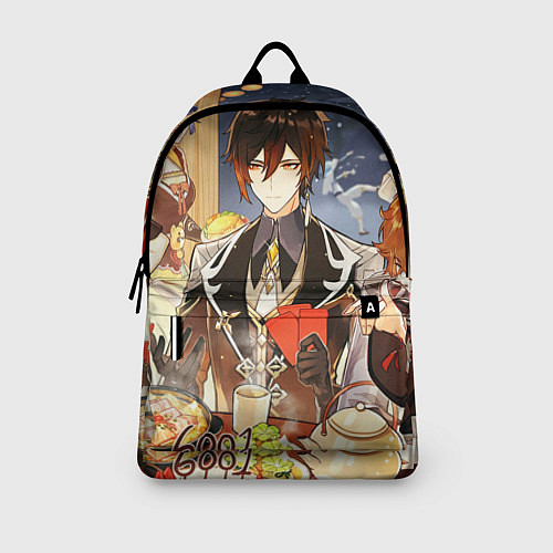 Рюкзак НОВЫЙ ГОД В ГЕНШИН ИМПАКТ, ЗАСТОЛЬЕ / 3D-принт – фото 3