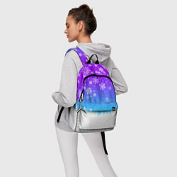 Рюкзак НЕОНОВАЯ НОВОГОДНЯЯ НОЧЬ НОВЫЙ ГОД 2022, цвет: 3D-принт — фото 2