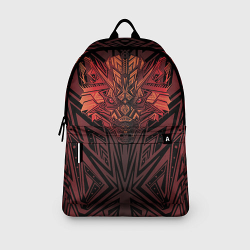 Рюкзак Красный волк в графике / 3D-принт – фото 3