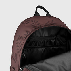 Рюкзак Веточки с черными листьями на коричневом фоне, цвет: 3D-принт — фото 2