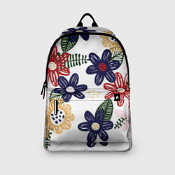 Рюкзак Разноцветные цветы в мультяшном стиле, цвет: 3D-принт — фото 2
