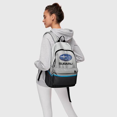 Рюкзак Subaru Неоновая полоса / 3D-принт – фото 6