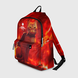 Рюкзак The Stray Кот-бродяга в огненных тонах, цвет: 3D-принт
