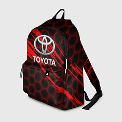Рюкзак Toyota: Красные соты, цвет: 3D-принт