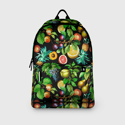 Рюкзак Сочные фрукты - персик, груша, слива, ананас / 3D-принт – фото 3