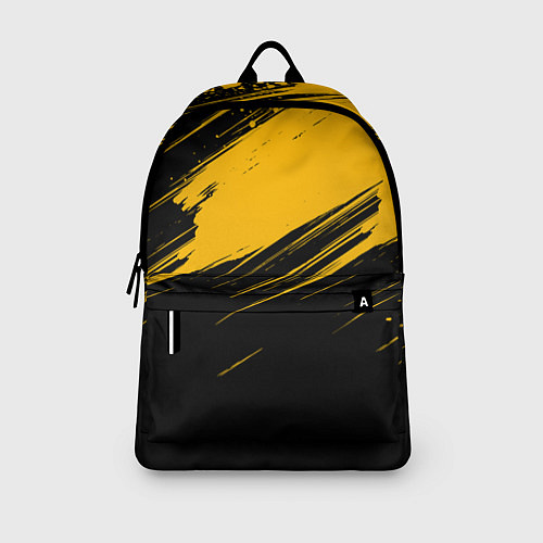 Рюкзак Black and yellow grunge / 3D-принт – фото 3