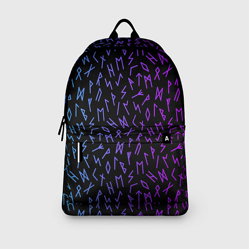 Рюкзак Рунический алфавит Neon pattern / 3D-принт – фото 3