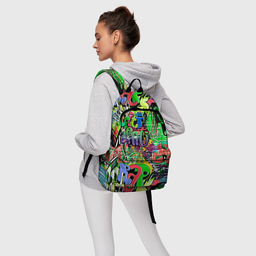 Рюкзак Граффити с черепами / 3D-принт – фото 6