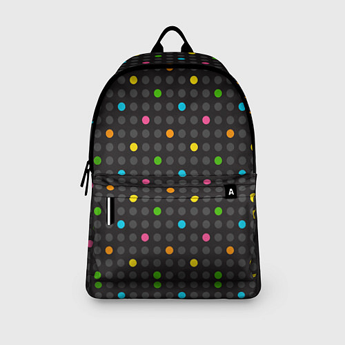 Рюкзак Разноцветные точки / 3D-принт – фото 3