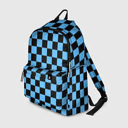 Рюкзак Шахматная доска Синяя, цвет: 3D-принт