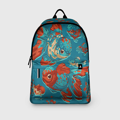 Рюкзак Красивые Золотые рыбки / 3D-принт – фото 3