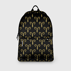 Рюкзак Золотой овен на черном фоне Паттерн, цвет: 3D-принт — фото 2