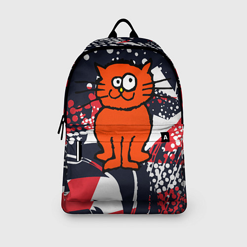 Рюкзак Забаный красный кот / 3D-принт – фото 3