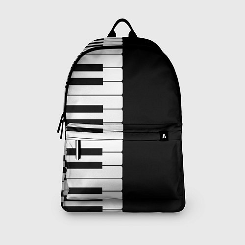Рюкзак Черно-Белое Пианино Piano / 3D-принт – фото 3