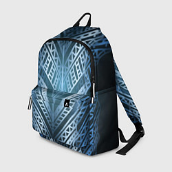 Рюкзак Неоновый абстрактный узор Синий и голубой неон на, цвет: 3D-принт