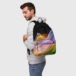 Рюкзак Цветной дым Color pattern, цвет: 3D-принт — фото 2