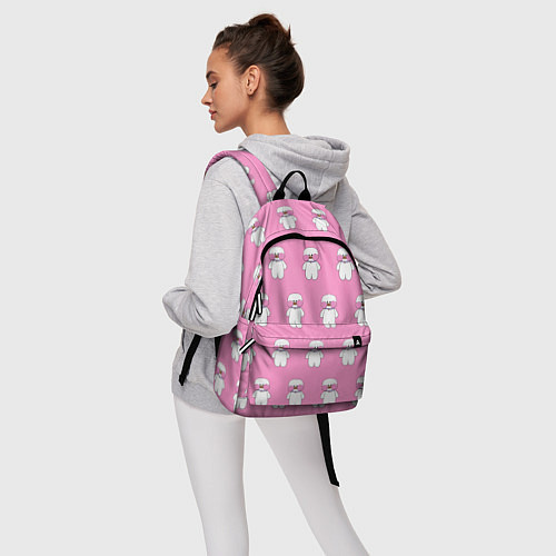 Рюкзак ЛАЛАФАНФАН на розовом фоне / 3D-принт – фото 6