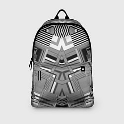 Рюкзак Черно белый современный геометрический узор Симмет, цвет: 3D-принт — фото 2