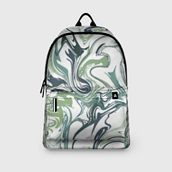 Рюкзак Зеленый мрамор Абстрактный узор с прожилками и раз, цвет: 3D-принт — фото 2