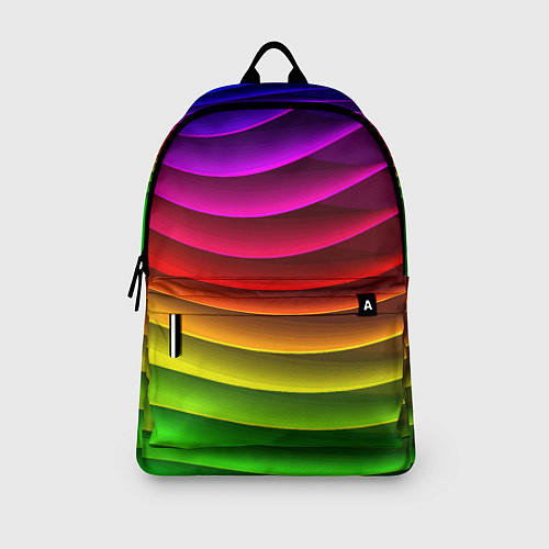 Рюкзак Color line neon pattern Abstraction Summer 2023 / 3D-принт – фото 3
