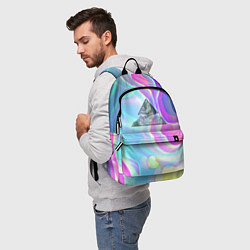 Рюкзак Размытые волны Микеланджело, цвет: 3D-принт — фото 2