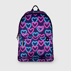 Рюкзак Неоновые сердца, паттерн, цвет: 3D-принт — фото 2