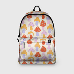 Рюкзак ГРИБЫ В СТИЛЕ 70х, цвет: 3D-принт — фото 2