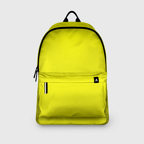 Рюкзак Однотонный неоновый лимонный желтый тон / 3D-принт – фото 3