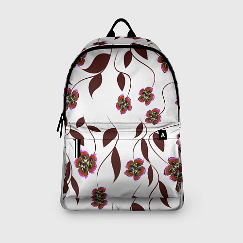 Рюкзак Розовые цветы вишни на светлом фоне / 3D-принт – фото 3