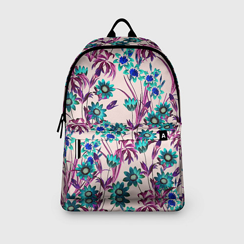 Рюкзак Цветы Летние Фиолетовые Рудбеки / 3D-принт – фото 3