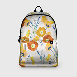 Рюкзак Цветы Жёлтые Нарисованные, цвет: 3D-принт — фото 2