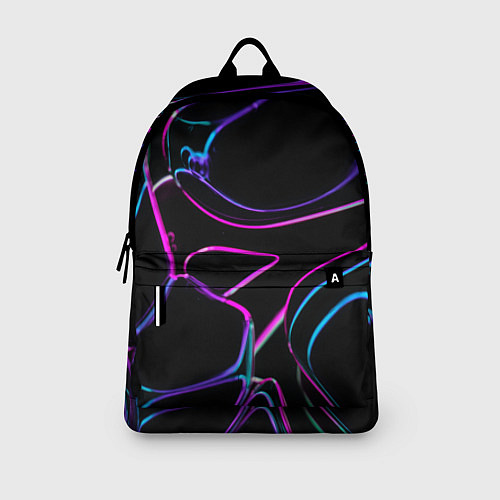 Рюкзак Неоновые линзы во тьме - Фиолетовый / 3D-принт – фото 3