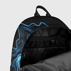 Рюкзак Синие волны-молнии, цвет: 3D-принт — фото 2