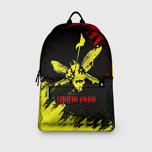 Рюкзак Linkin Park желто-красный / 3D-принт – фото 3