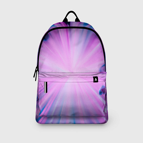 Рюкзак Неоновые лучи из центра - Розовый / 3D-принт – фото 3