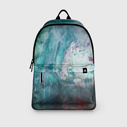 Рюкзак Абстрактные краски на холсте - Голубой, цвет: 3D-принт — фото 2