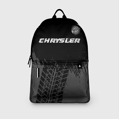 Рюкзак Chrysler Speed на темном фоне со следами шин / 3D-принт – фото 3