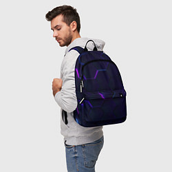 Рюкзак Фигурный фиолетовый фон, цвет: 3D-принт — фото 2