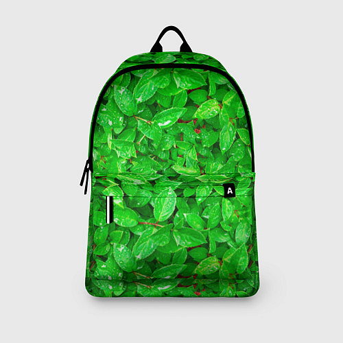 Рюкзак Зелёные листья - текстура / 3D-принт – фото 3