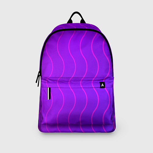 Рюкзак Фиолетовые линии / 3D-принт – фото 3