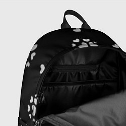 Рюкзак Серые сердца на черном фоне, цвет: 3D-принт — фото 2
